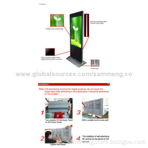 55-inch 55 Double Faced Advertising Players with Google's Android Information Publication System